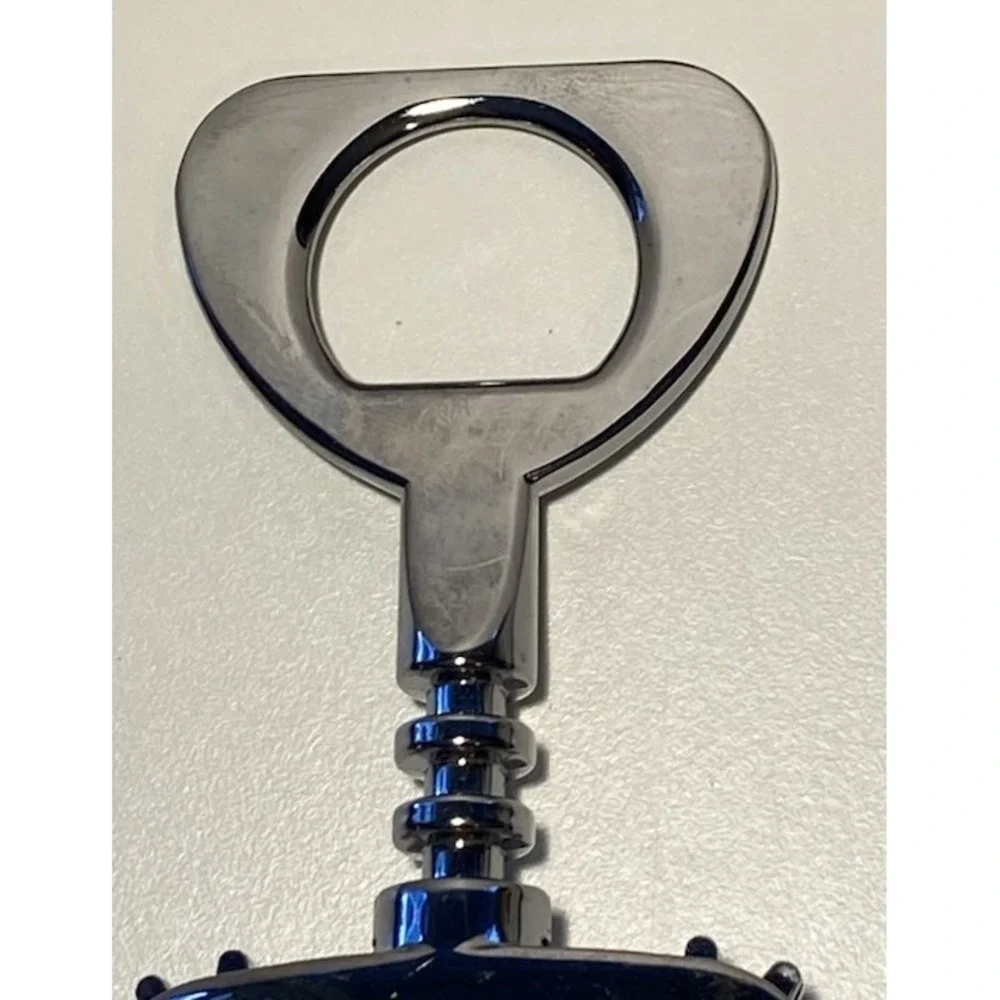 Bravigi Wing Corkscrew Wine Opener — chrome with ergonomic black non-slip grips‎